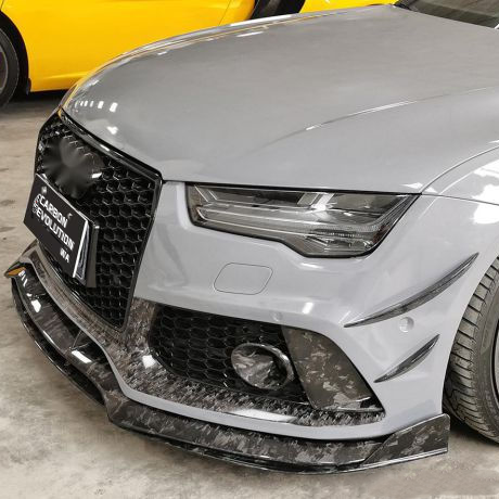 Forged Carbon Fiber Kit - Front Lip, Side Skirts, Rear Diffuser, Vents & Trunk Lip Spoiler (For  Audi RS7)