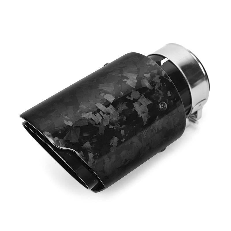 Forged Carbon Fiber Exhaust Muffler Tip 90mm - Car Universal