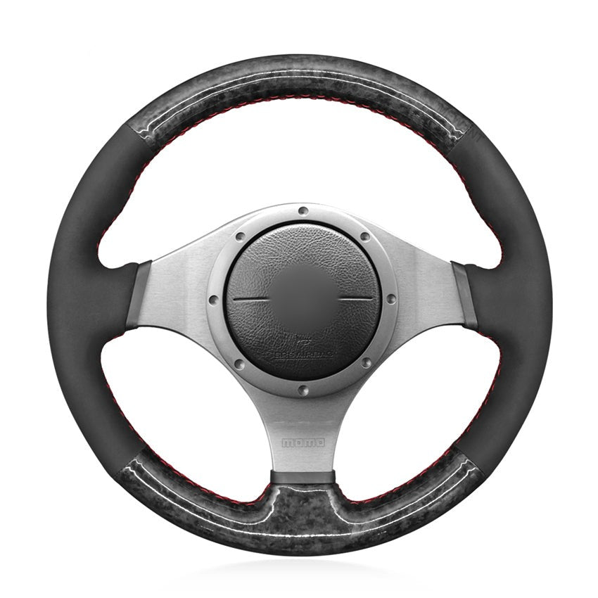 Forged Carbon Suede Steering Wheel Cover (For Mitsubishi Lancer Evolution EVO 7 8 9 2003-2007)