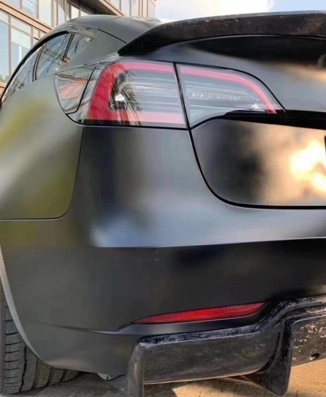 Forged Carbon Fiber Front Lip, Rear Diffuser, Side Lip & Rear Spoiler (For Tesla Model 3)